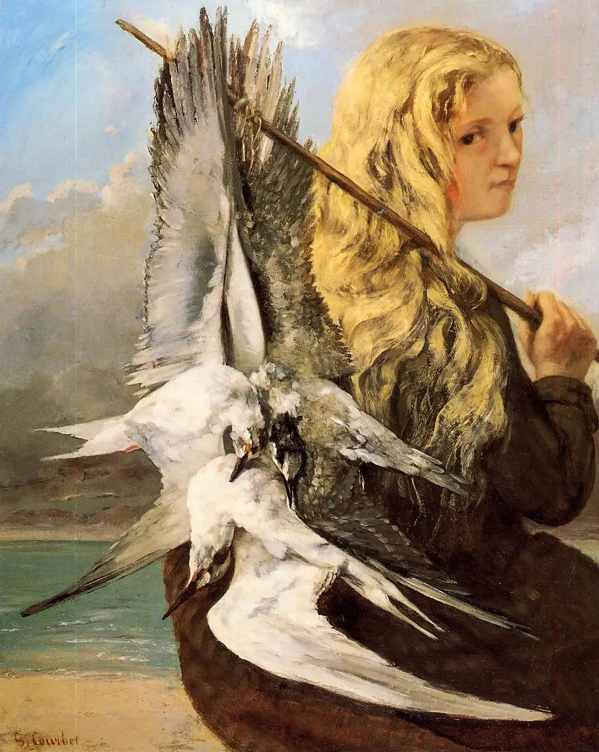 La Fille aux mouettes, Trouville - Gustave Courbet image 1 reproduction artisanale de tableau