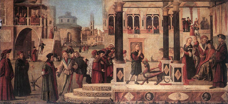 La fille dell'imperatore Gordiano è esorcizzata da san Triphun - Vittore Carpaccio