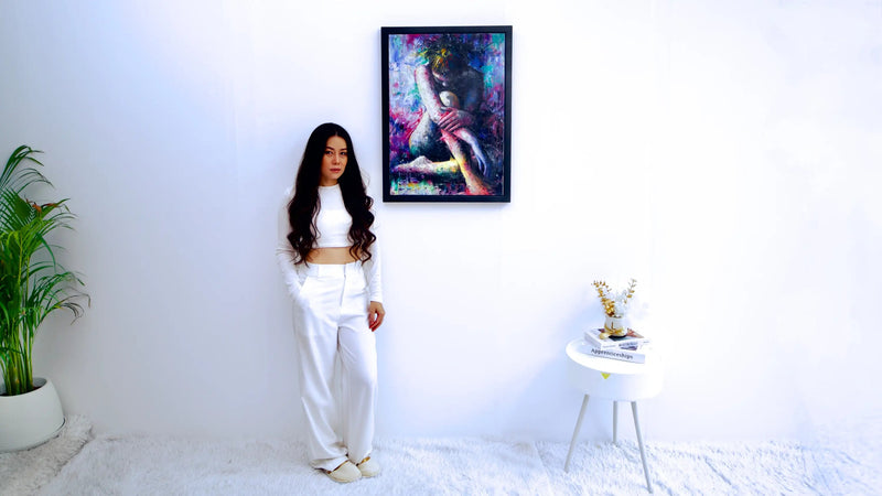 La ragazza viola | Dimensioni: 50x70 cm