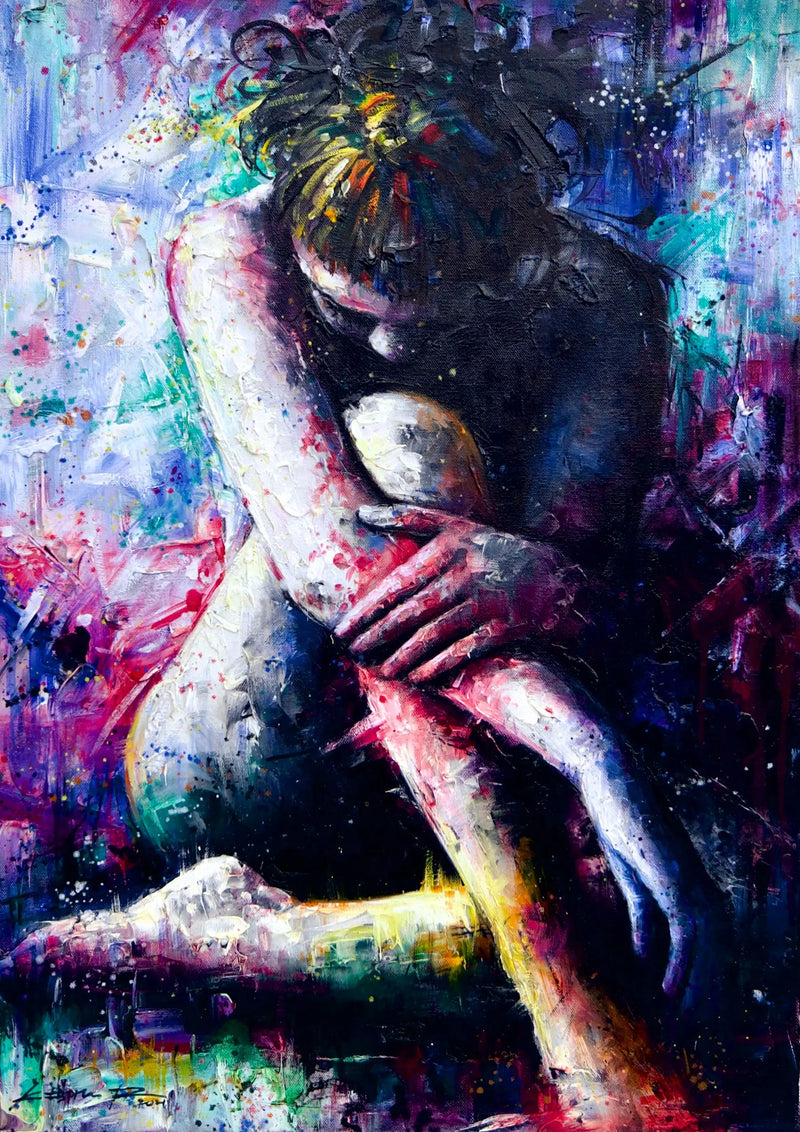 La ragazza viola | Dimensioni: 50x70 cm