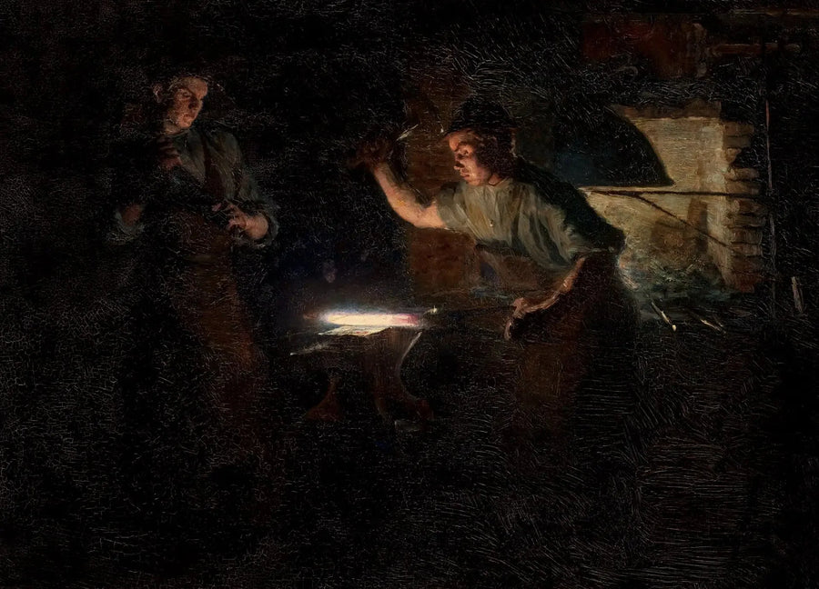 La fucina di Henning Jensen a Skagen Østerby. - Peder Severin Krøyer