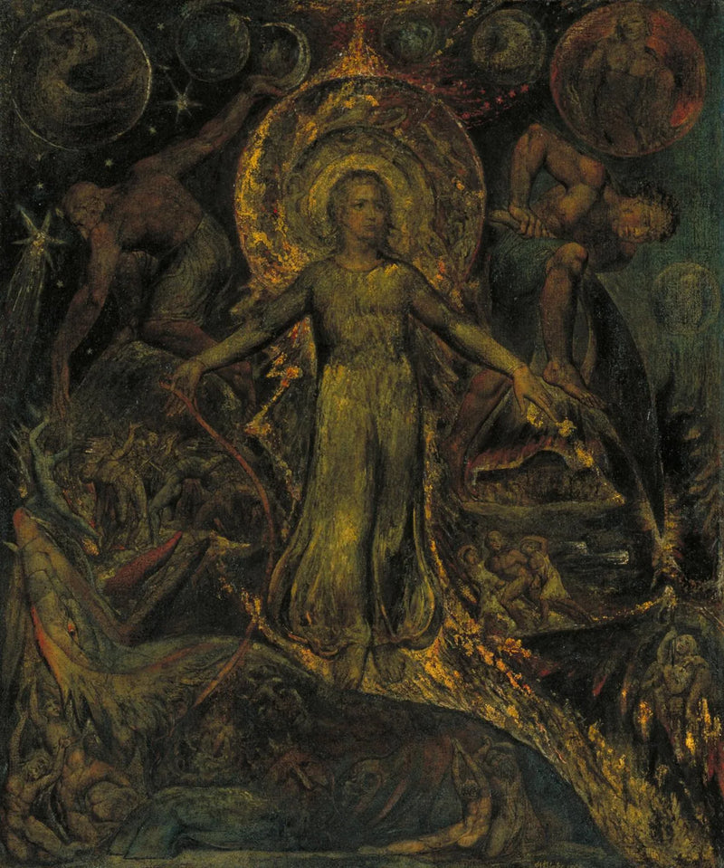 La forma spirituale di Pitt che guida Béhémoth - William Blake