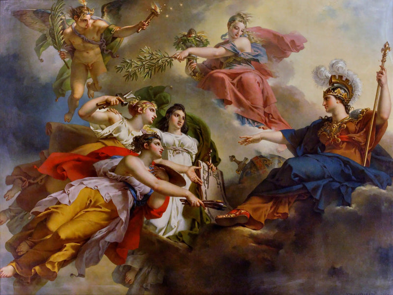 La Francia, sous les traits de Minerve, protégeant les Arts - Charles Meynier