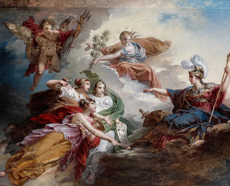 La France, sotto i tratti di Minerva, proteggendo le Arti - Charles Meynier