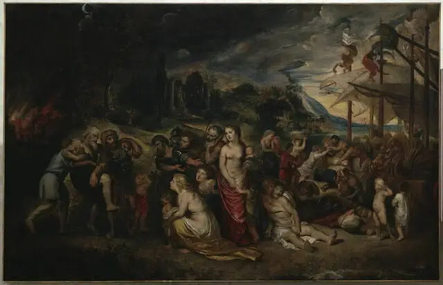 La Fuite d'Énée après l'incendio di Troia - Peter Paul Rubens