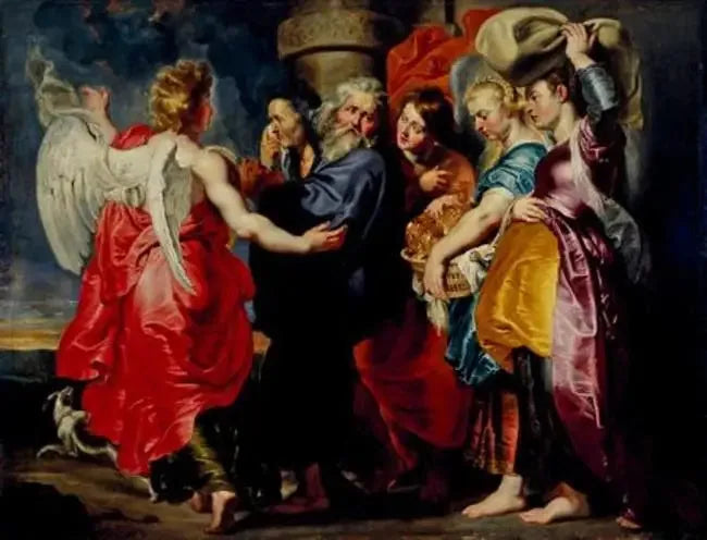 La fuga di Lot e della sua famiglia da Sodoma (Genesi 19 : 12-24), après 1615 - Peter Paul Rubens
