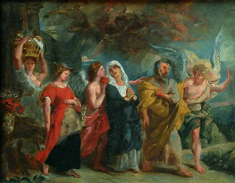 La Fuga di Lot - Eugène Delacroix