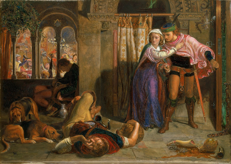 La fuga di Madeline e Porphyro durante l'ebbrezza che accompagna le festività (La vigilia di Santa Agnese) - William Holman Hunt