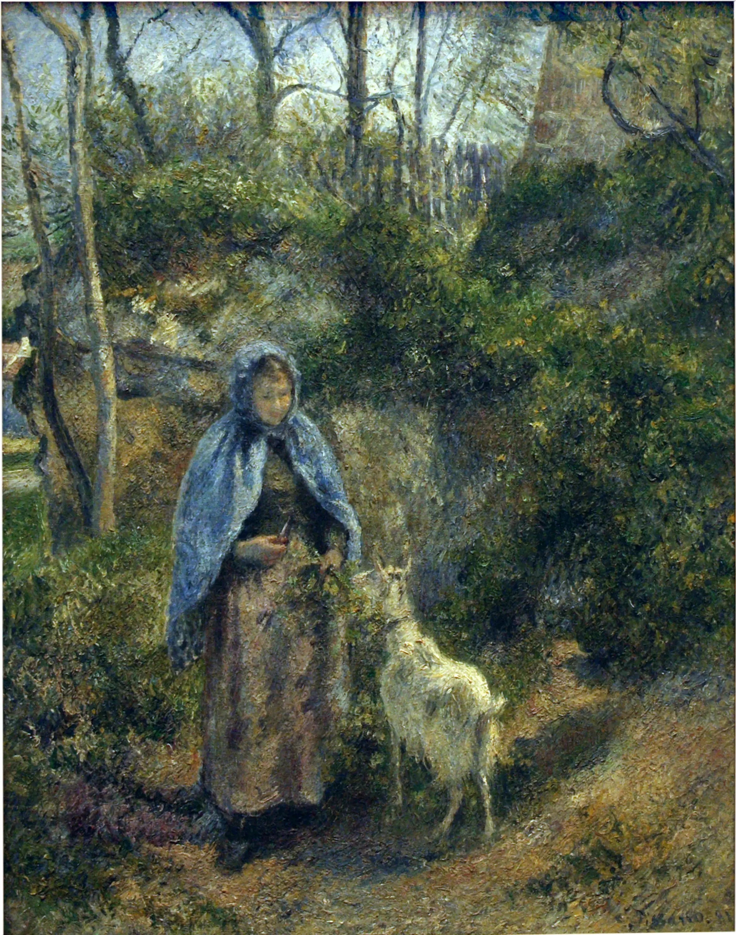 La Gardeuse de chèvre - Camille Pissarro image 1 tableau peint à l’huile sur toile
