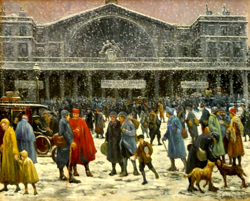 La stazione dell'Est sotto la neve - Maximilien Luce