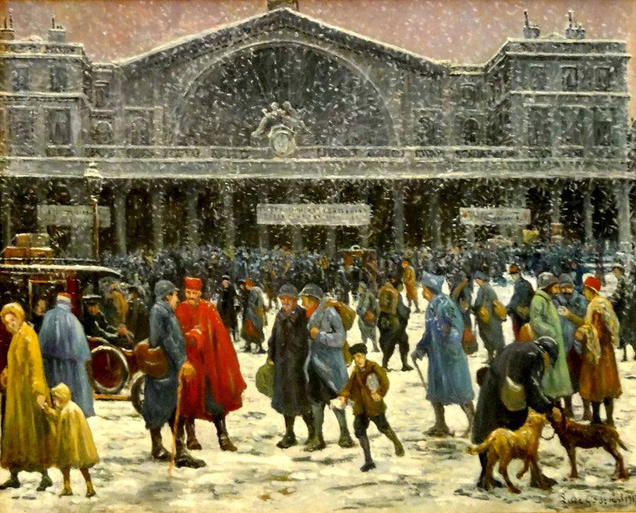 La stazione dell'Est sotto la neve - Maximilien Luce