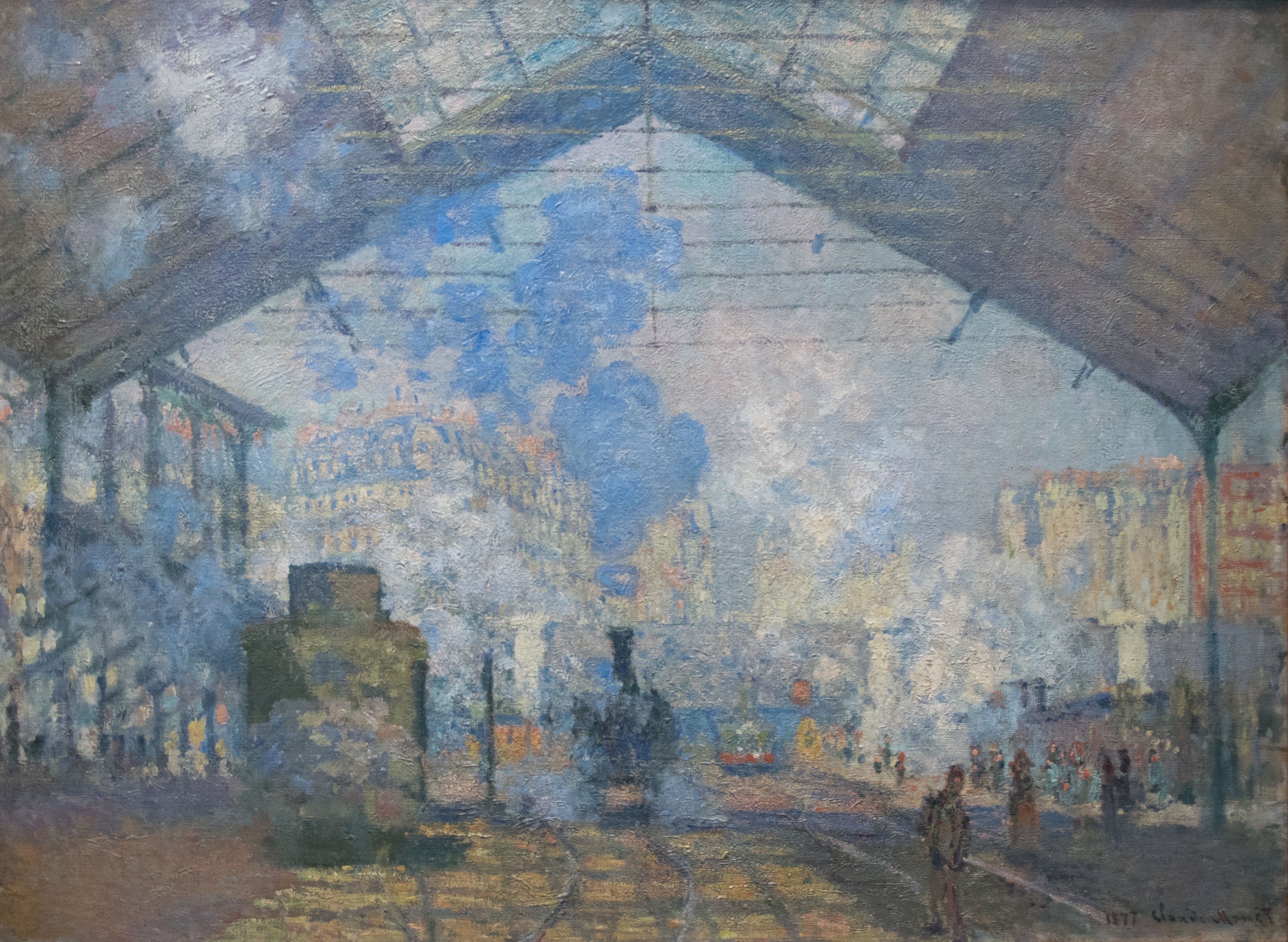 Reproduction du tableau « La Gare Saint-Lazare - Claude Monet » par Alpha Reproduction en peinture à l’huile