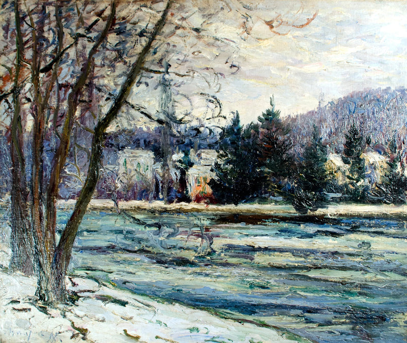 La glace, stagno di Ville d'Avray - Maxime Maufra