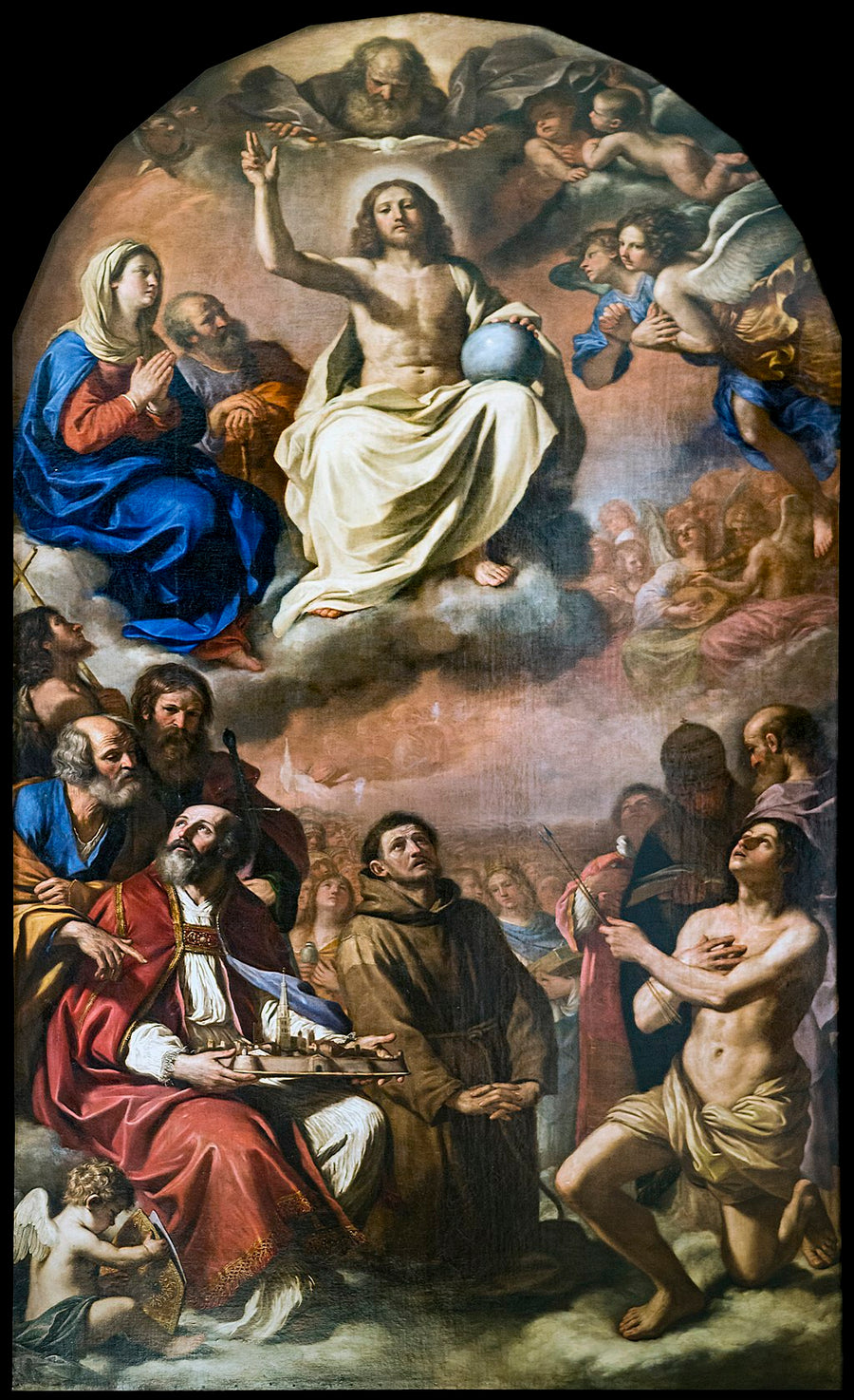 La Gloire de tous les saints. I santi protettori della città di Modena - Guercino