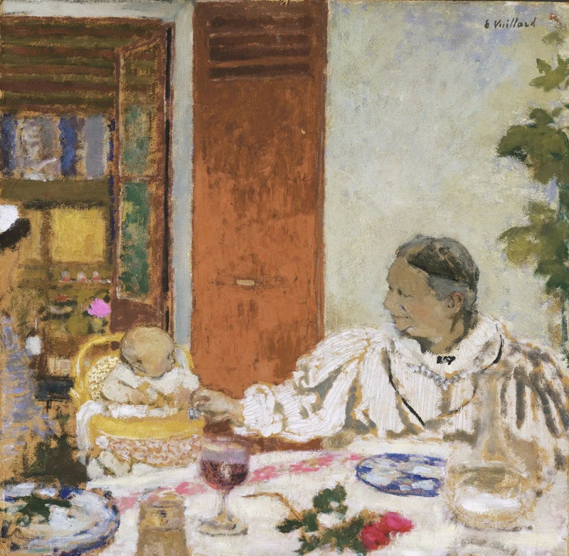 La nonna. A tavola - Édouard Vuillard