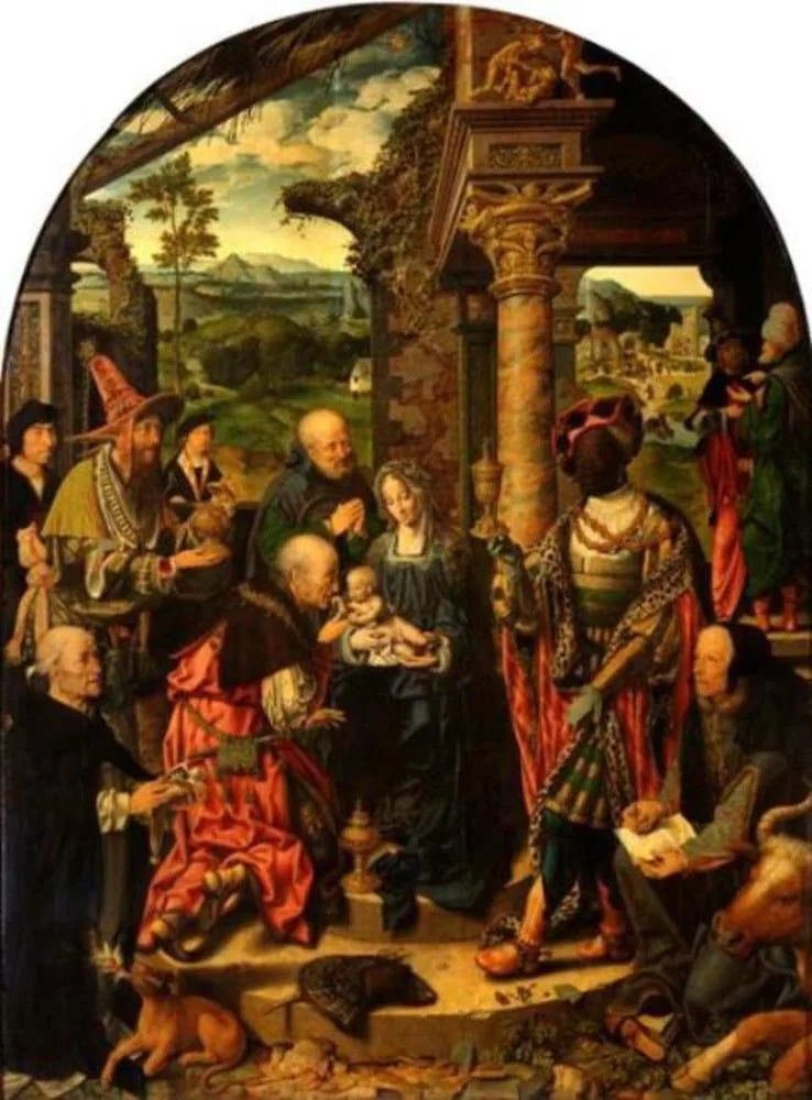 La grande Adorazione dei Re - Joos van Cleve