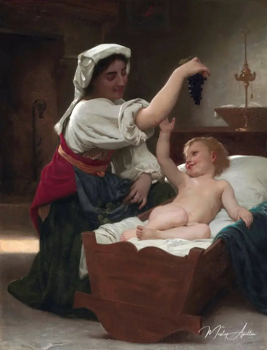 La grappe de raisin - William Bouguereau Reproductions de tableaux à la peinture à l’huile