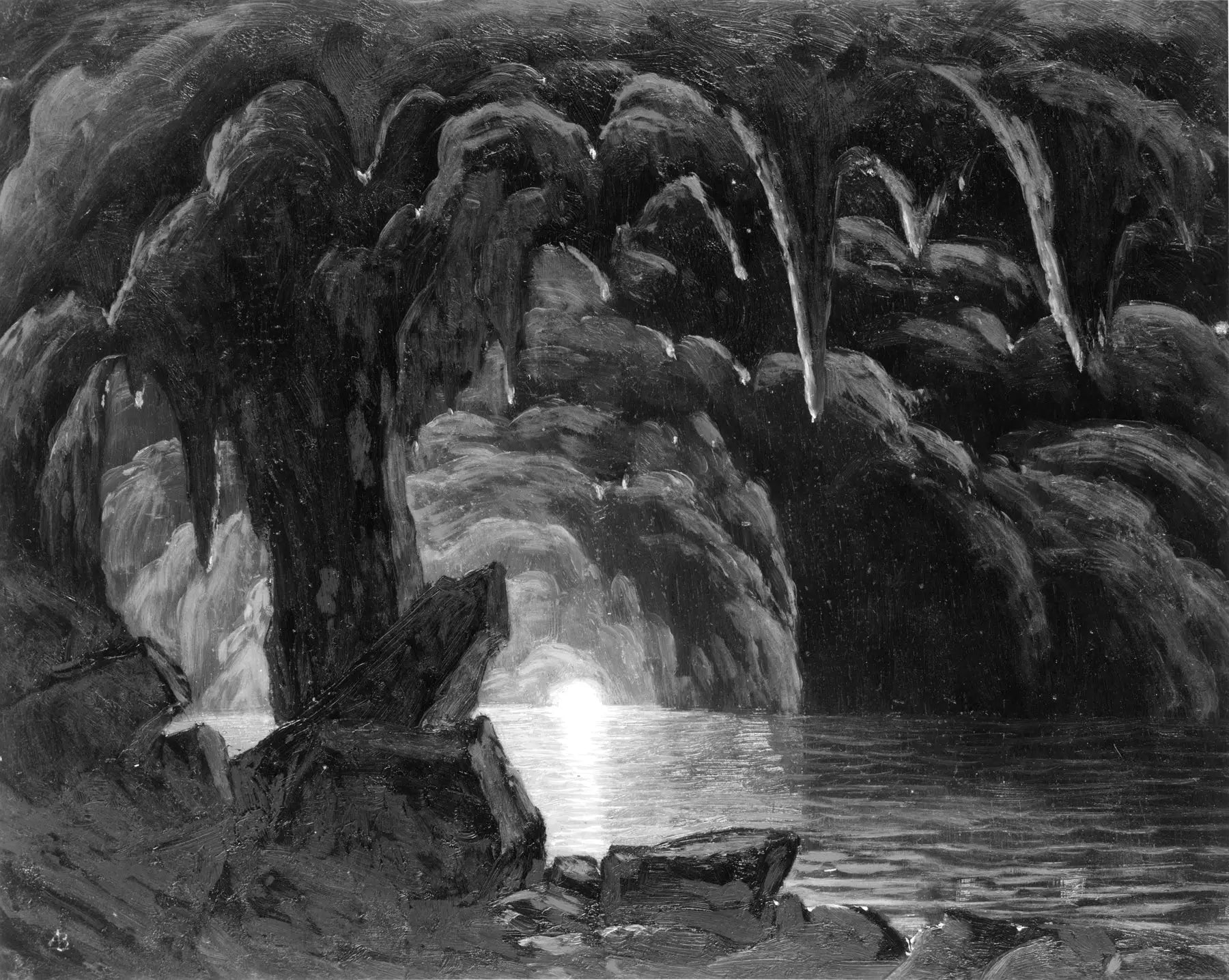 La Grotte Bleue Capri - Albert Bierstadt - Alpha Reproduction