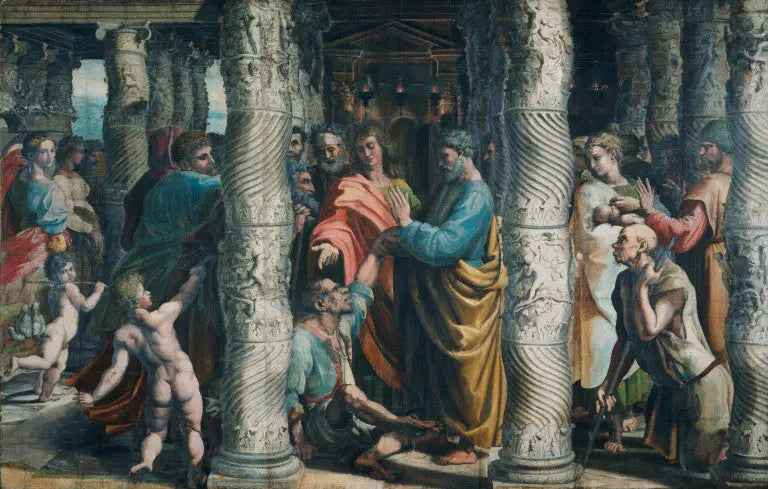 La guarigione dell'uomo zoppo - Raffaello Sanzio