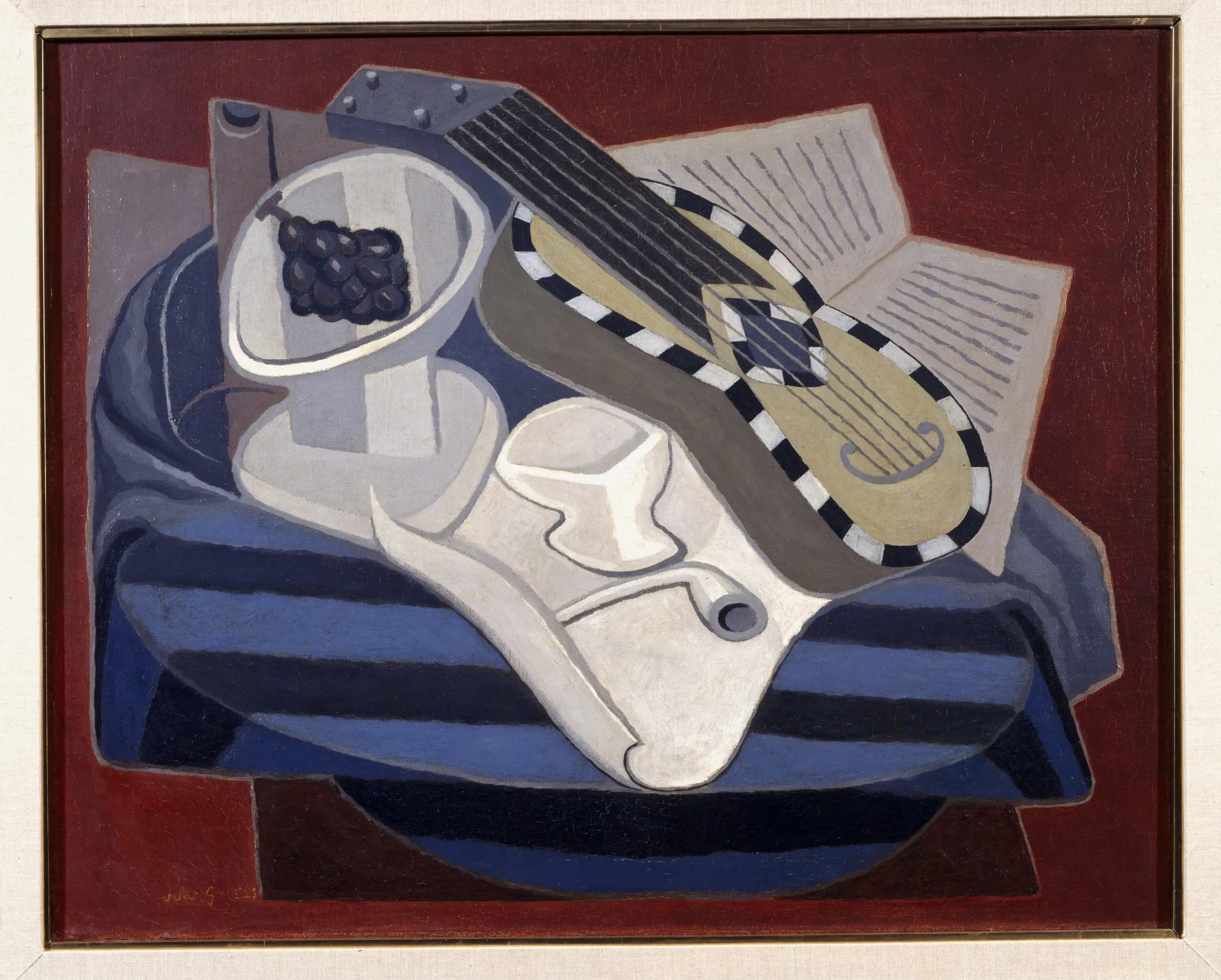 La guitare aux incrustations - Juan Gris image 1 copie peinte à la main à l’huile
