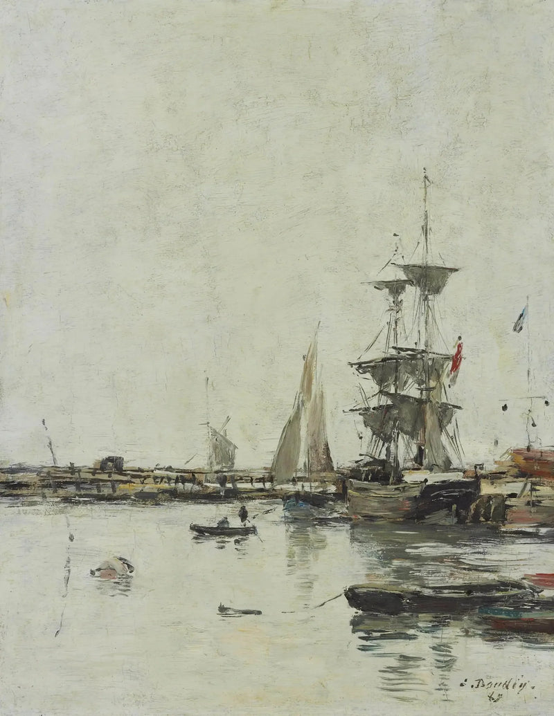 La passerella a Trouville - Eugène Boudin