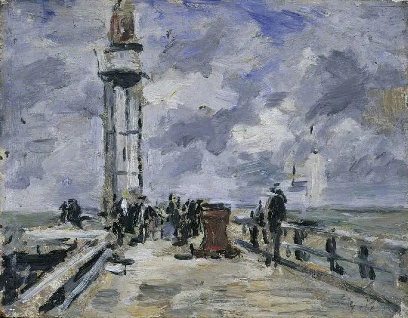 La diga e il faro di Honfleur - Eugène Boudin