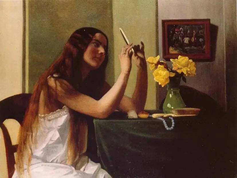 La giovane ragazza allo specchio - Félix Vallotton