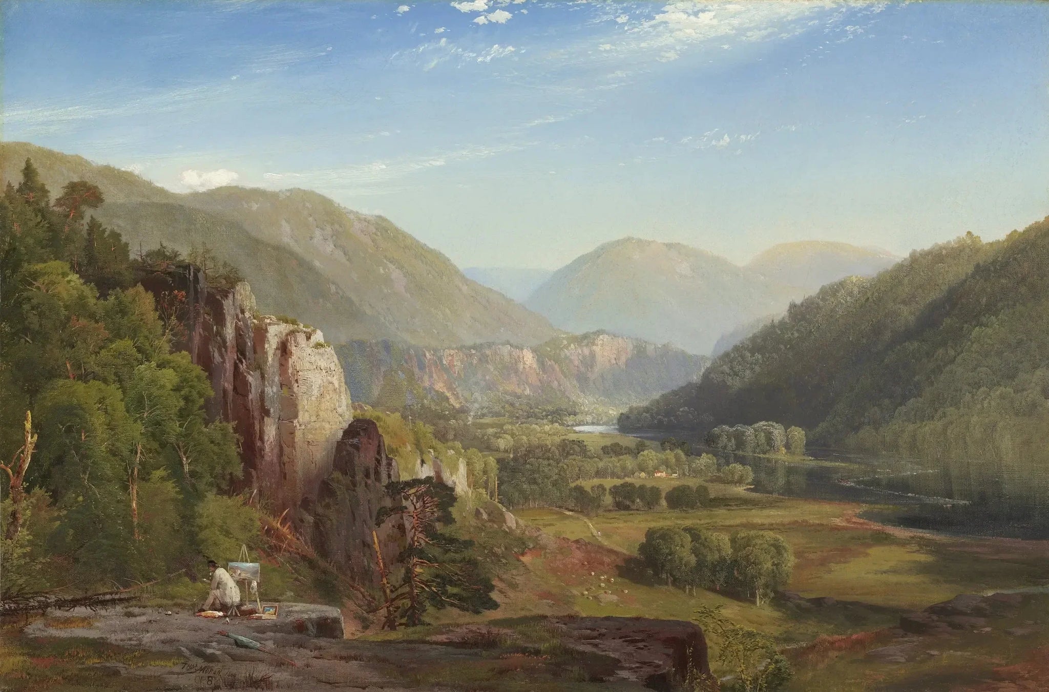 La Juniata, Soir - Thomas Moran image 1 copie peinte à la main à l’huile