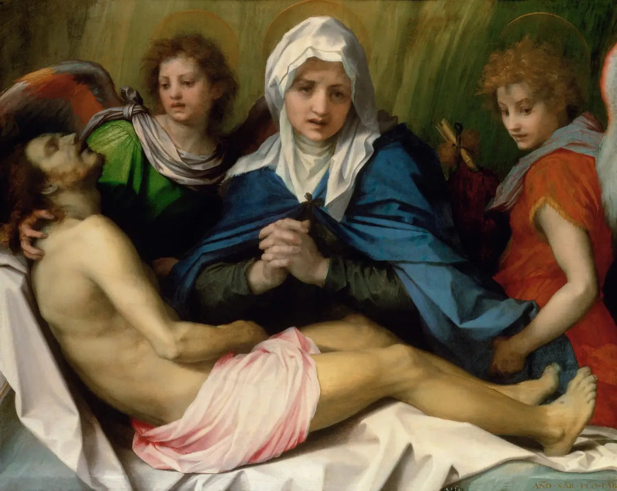 La lamentation sur le corps du Christ mort - Andrea del Sarto