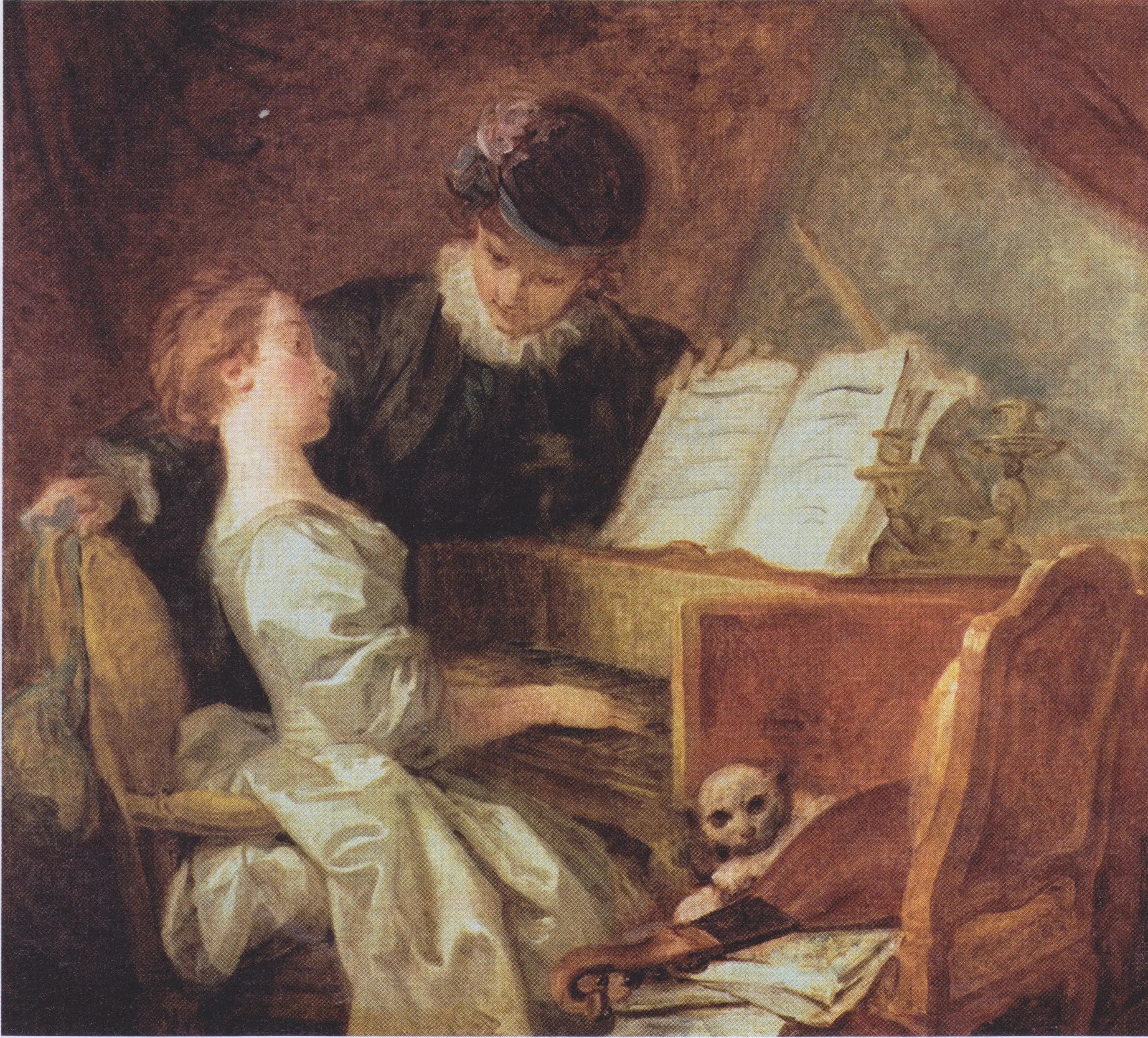 La Leçon de musique - Jean-Honoré Fragonard - Alpha Reproduction