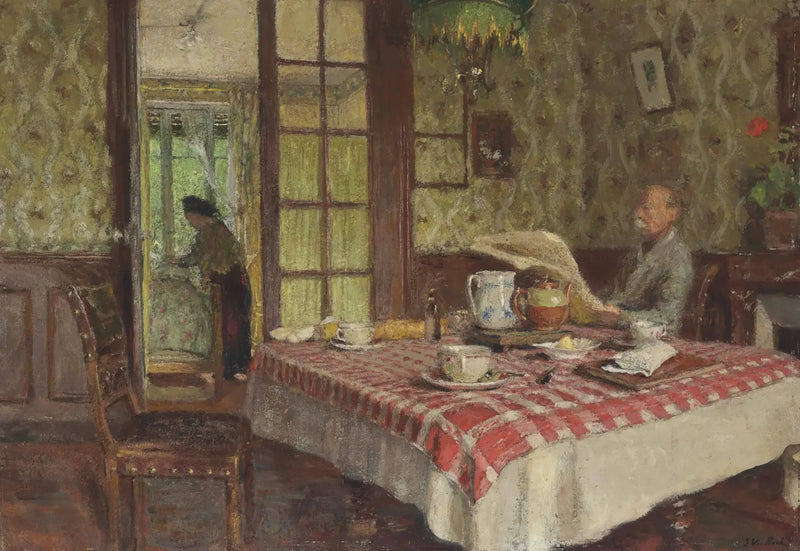 La lettura nella sala da pranzo, Vaucresson - Édouard Vuillard