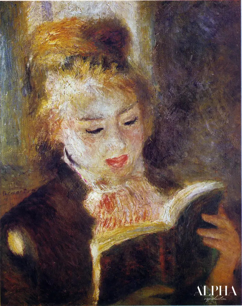 La Liseuse - Pierre-Auguste Renoir - Reproductions de tableaux et peintures haut de gamme