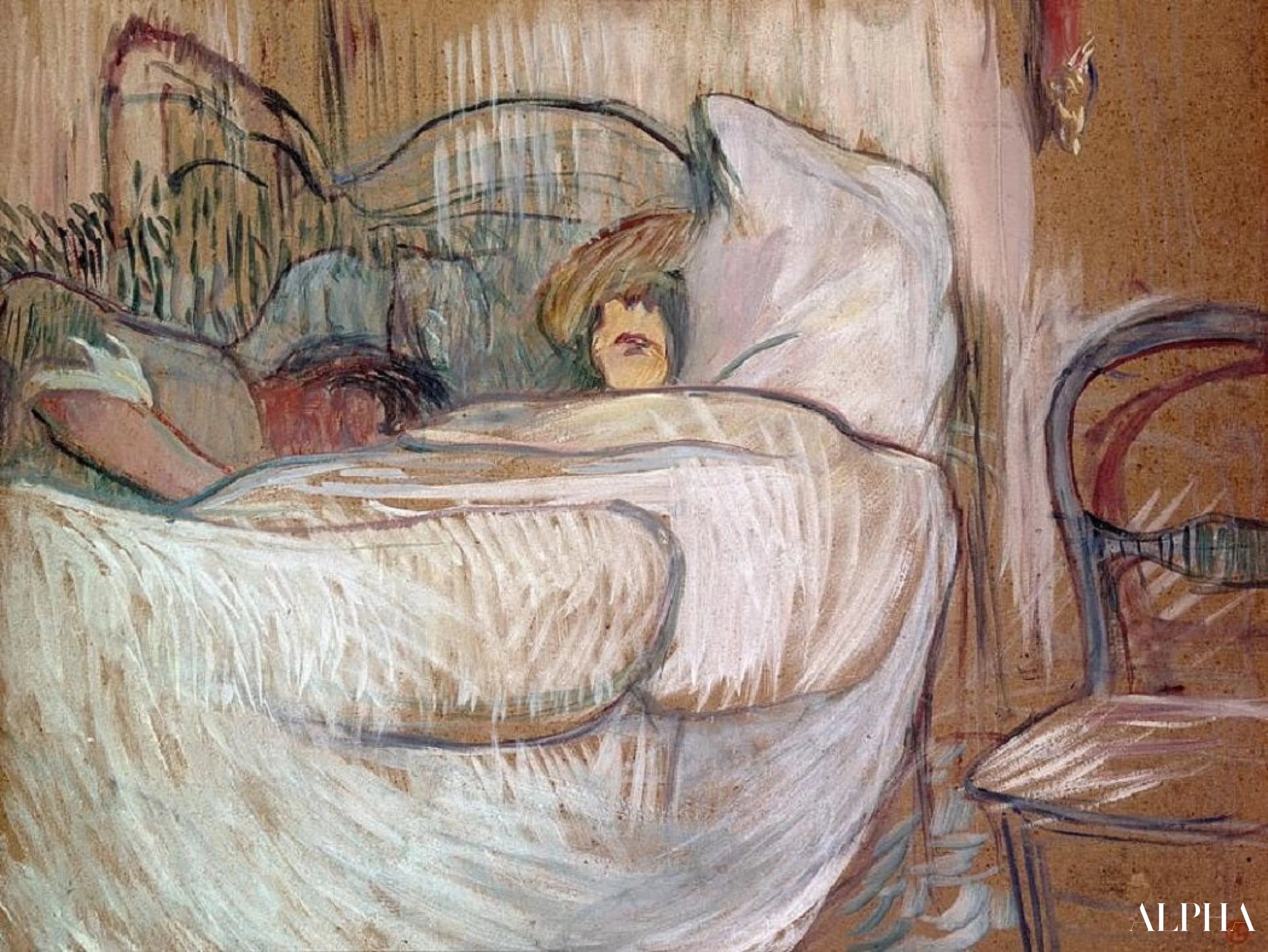 La lit - Toulouse Lautrec - Riproduzioni di quadri e dipinti di alta gamma