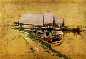 La Macchina di Marly (La Senna a Bougival) - Giovanni Boldini