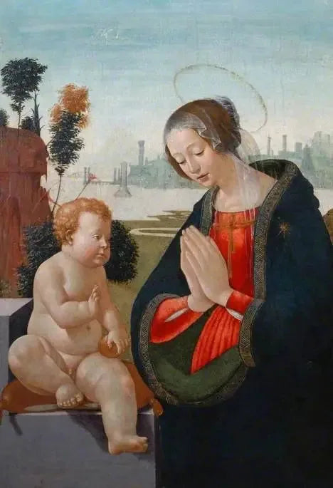 La Madone adorante il Bambino - Domenico Ghirlandaio