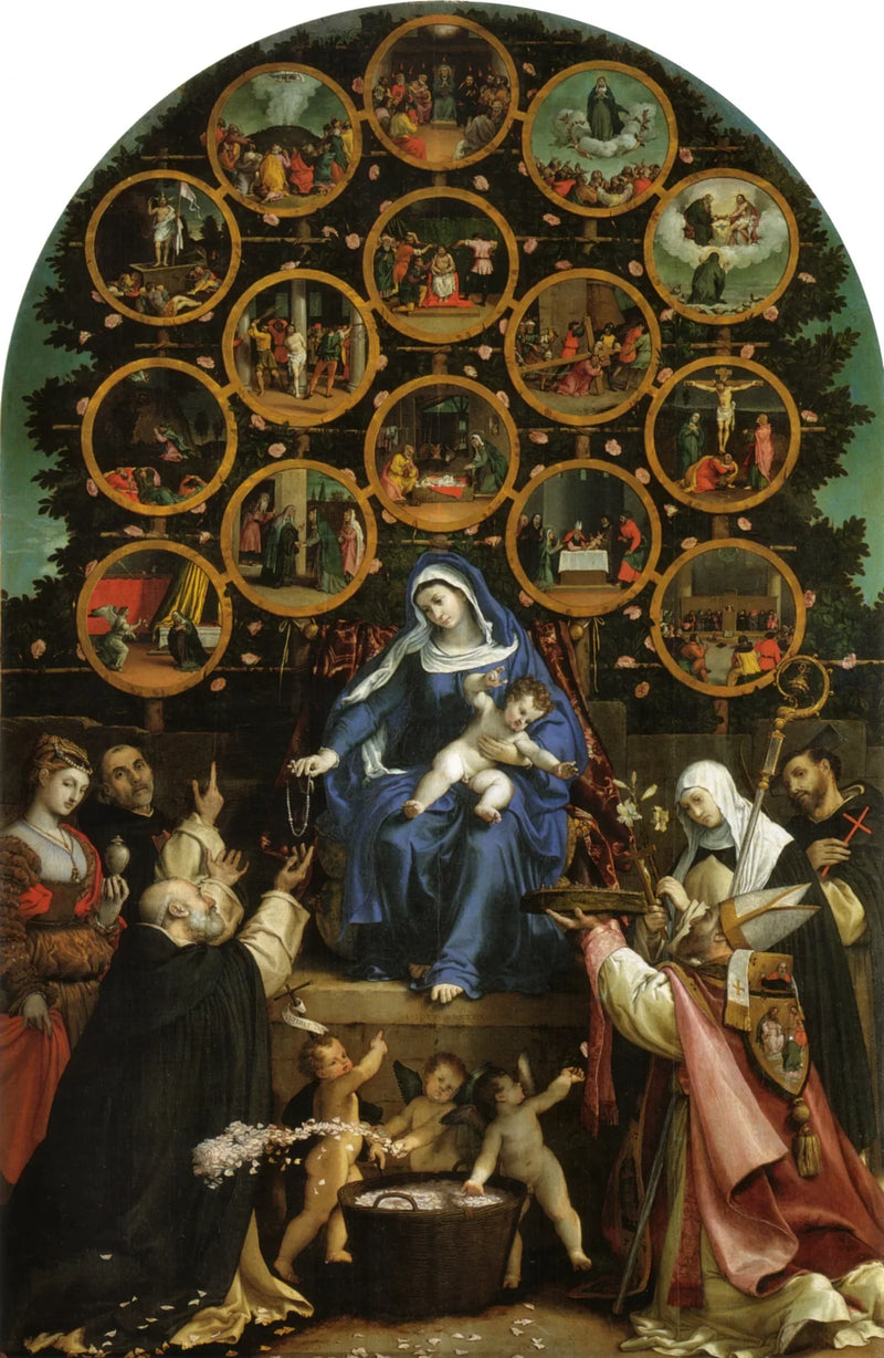 La Madone del Rosario - Lorenzo Lotto