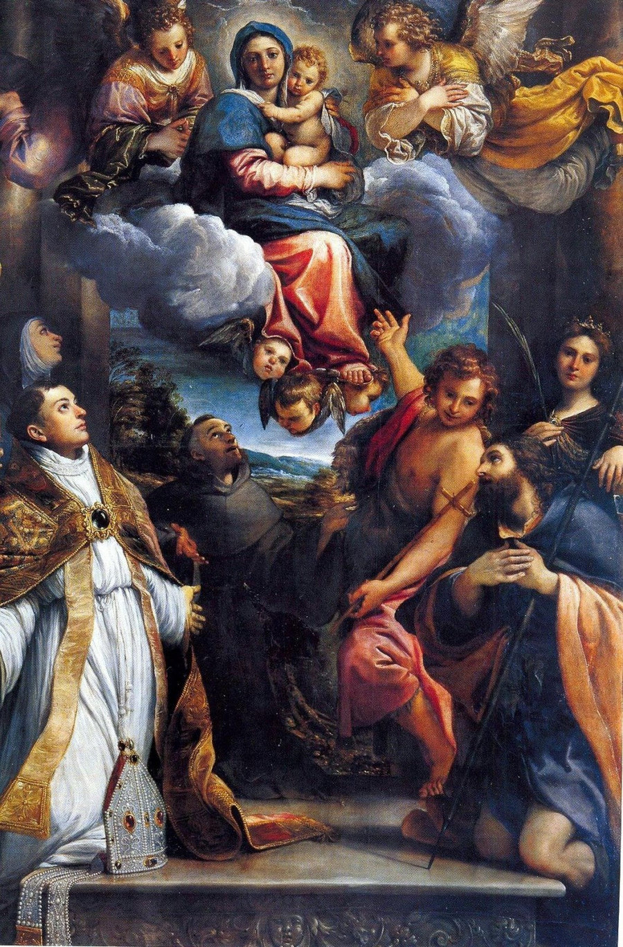 La Madone in gloria con i santi - Annibale Carracci
