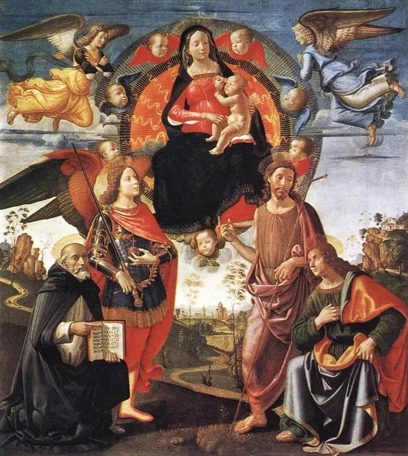 La Madone en gloria con i santi - Domenico Ghirlandaio