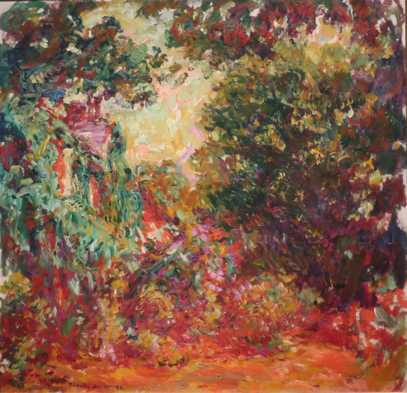La casa dell'artista vista dal giardino delle rose - Claude Monet