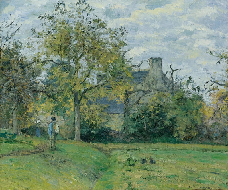 La casa di Piette a Montfoucault - Camille Pissarro