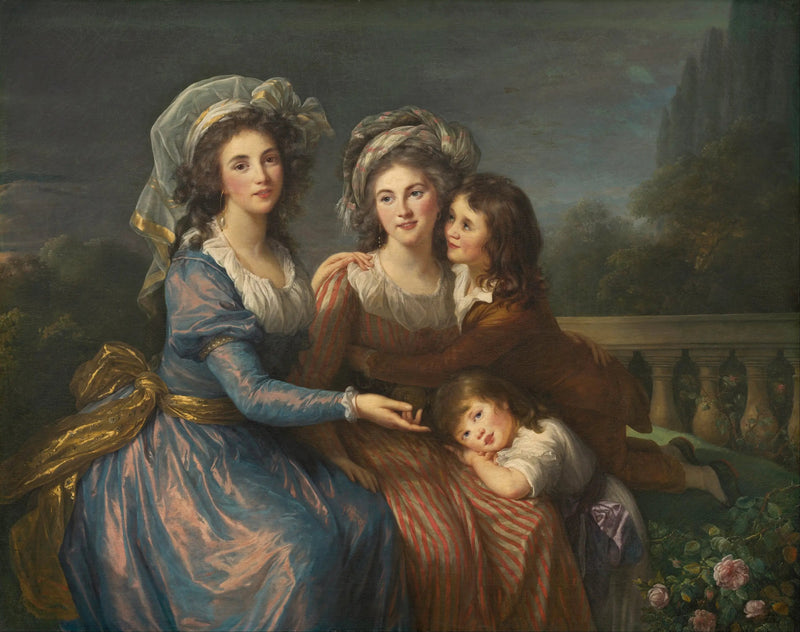La marchesa di Pezay e la marchesa di Rougé con i suoi figli Alexis e Adrien - Élisabeth Vigeé Le Brun