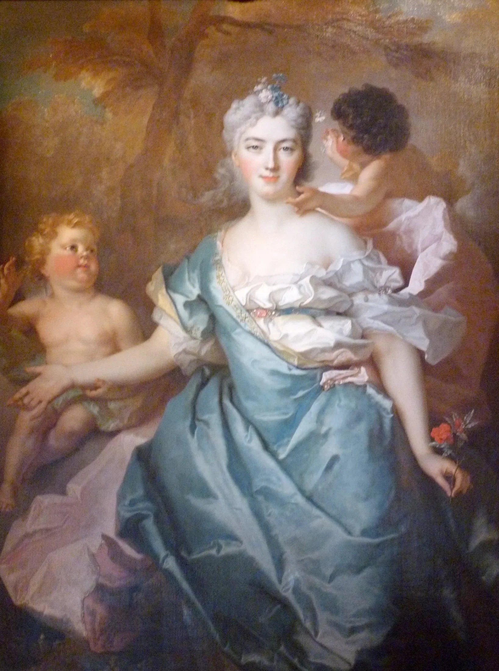 La marquise de la Tour Maubourg et ses deux filles - Nicolas de Largillière image 1 tableau peint à l’huile sur toile
