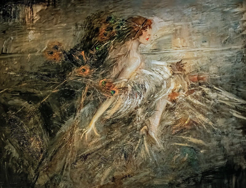 La Marchesa Luisa Casati con piume di pavone - Giovanni Boldini