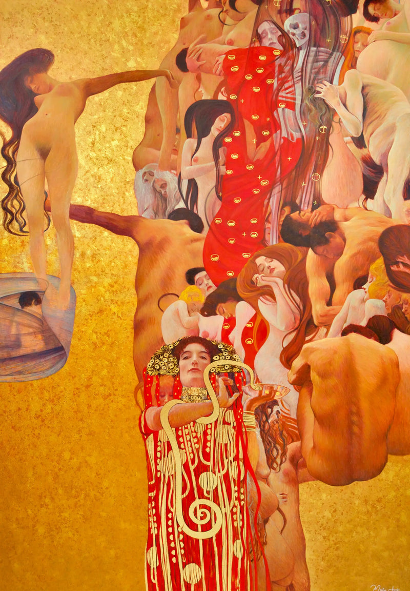 La Medicina – Un'Opera Reimmaginata di Gustav Klimt da Master Apollon | Dimensioni: 180 x 270 cm