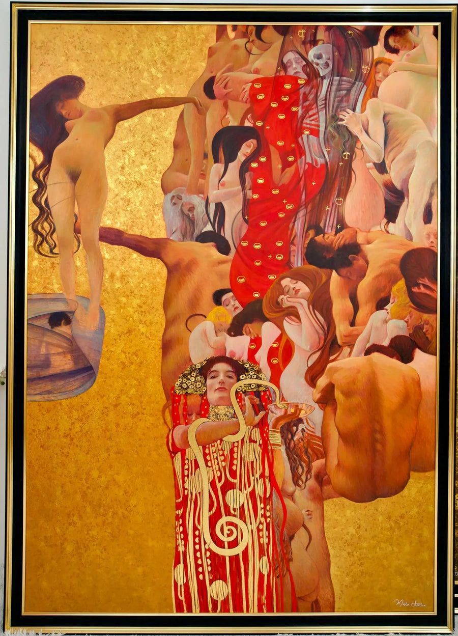 La Medicina – Un'Opera Reimmaginata di Gustav Klimt da Master Apollon | Dimensioni: 180 x 270 cm