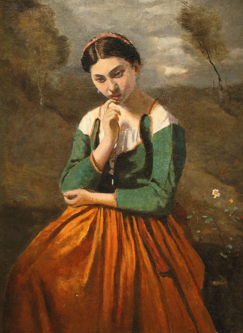 La meditazione - Jean-Baptiste Camille Corot