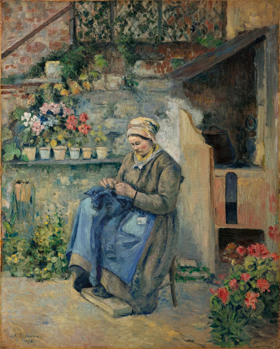 La madre Jolly rammendatrice - Camille Pissarro