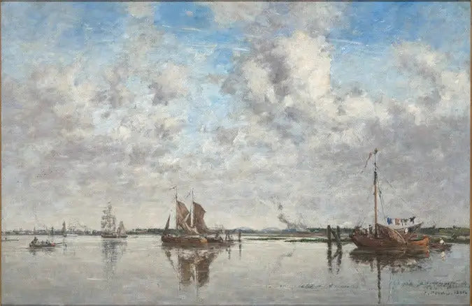 La Mosa a Rotterdam - Eugène Boudin