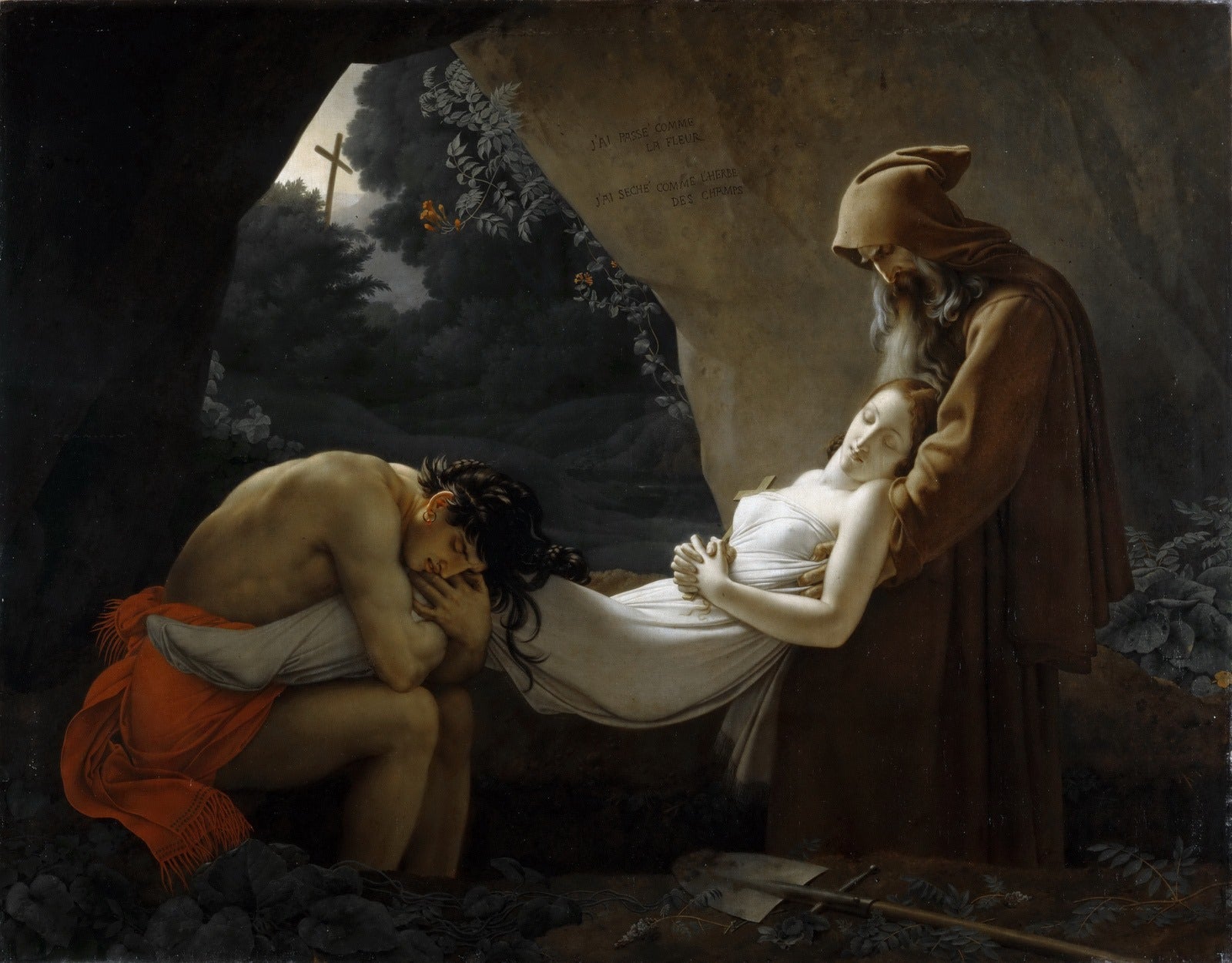 La mise au tombeau d'Atala - Anne-Louis Girodet image 1 copie peinte à la main à l’huile