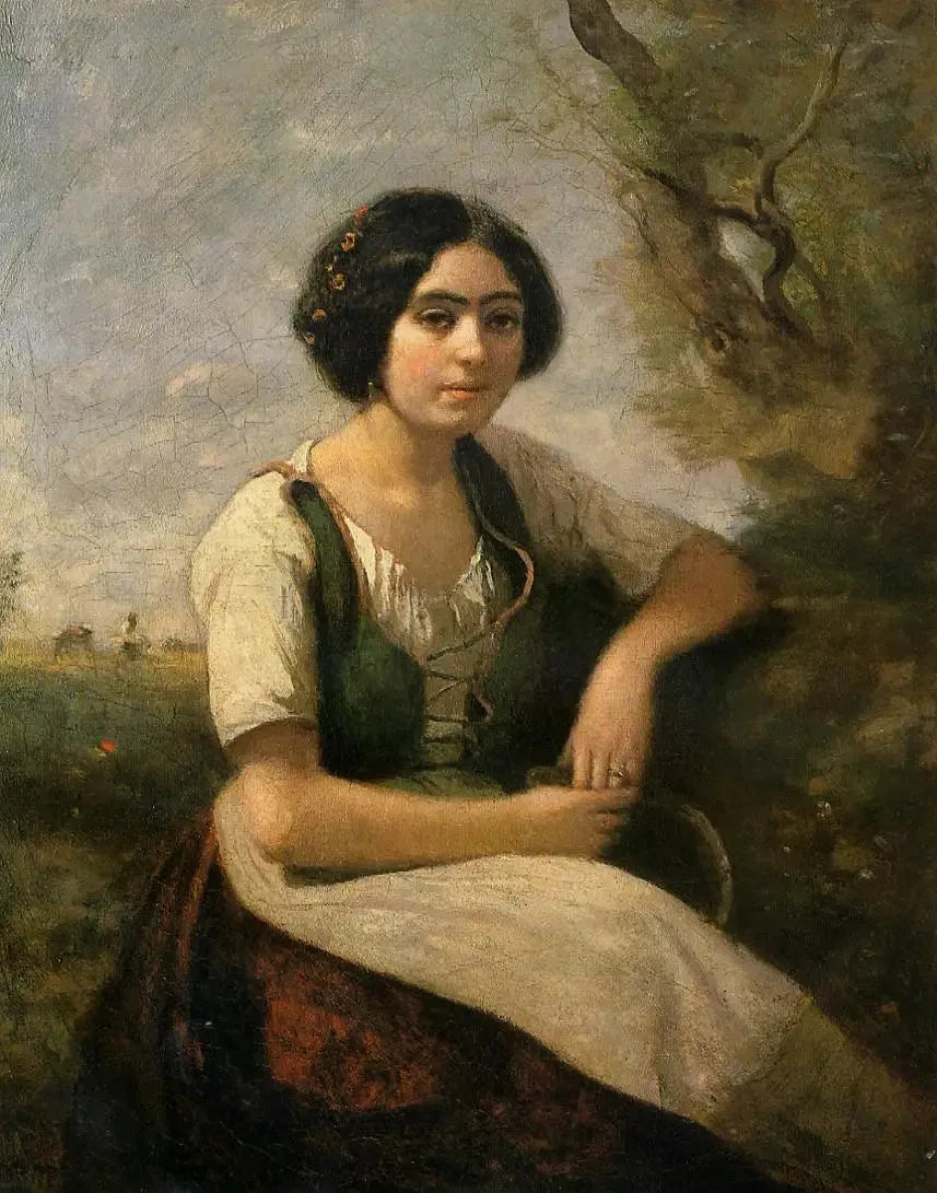 La mietitrice con la falce - Jean-Baptiste Camille Corot